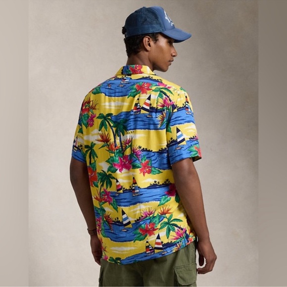 NWT Polo Ralph Lauren Classic Fit Tropical-Print Camp Shirt - Picture 3 of 12